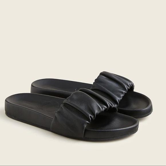 J crew pacific scrunchie strap sandals black